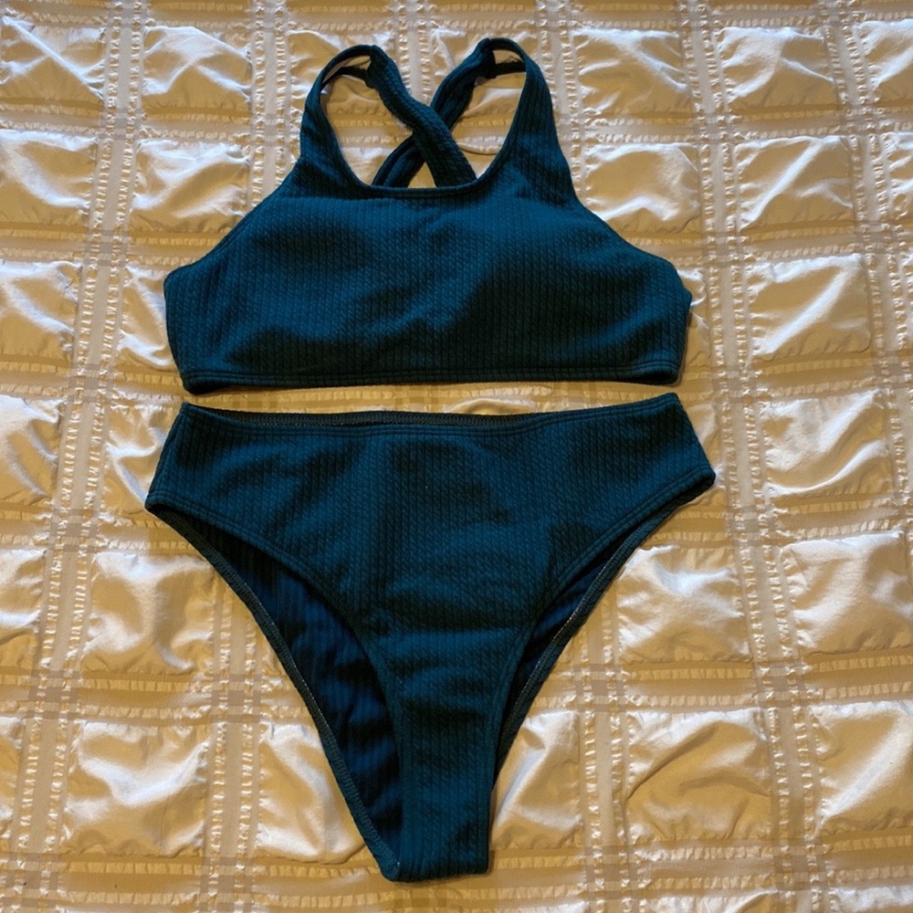 SHEIN RIBBED Bikini Swim